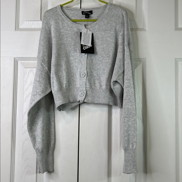 Art Class Girl's Light Gray Button-Front Sweater Size S (6/7) - Picture 6 of 7